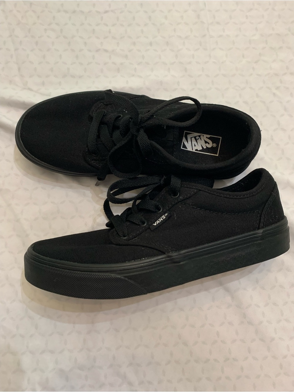 Vans All-Black Low Top Canvas Sneakers